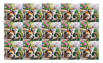 DecoCraft - Scenic Tiles Series - Watercolor Pets - Calico