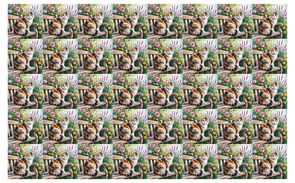 DecoCraft - Scenic Tiles Series - Watercolor Pets - Calico