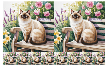 DecoCraft - Scenic Tiles Series - Watercolor Pets - Colorpoint