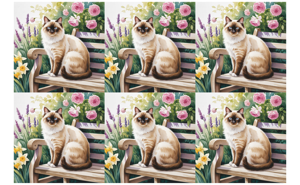 DecoCraft - Scenic Tiles Series - Watercolor Pets - Colorpoint