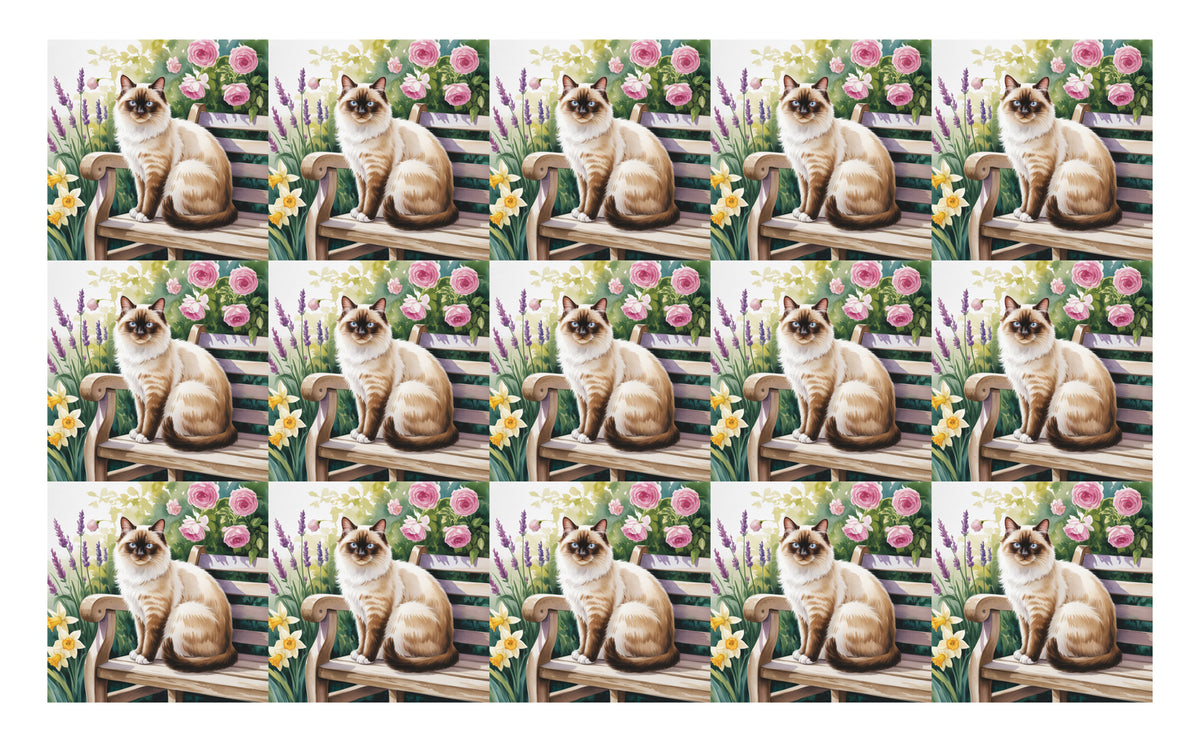 DecoCraft - Scenic Tiles Series - Watercolor Pets - Colorpoint