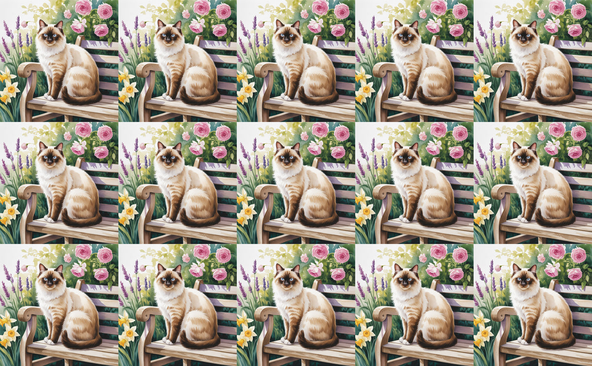 DecoCraft - Scenic Tiles Series - Watercolor Pets - Colorpoint