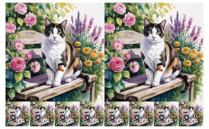 DecoCraft - Scenic Tiles Series - Watercolor Pets - Harlequin
