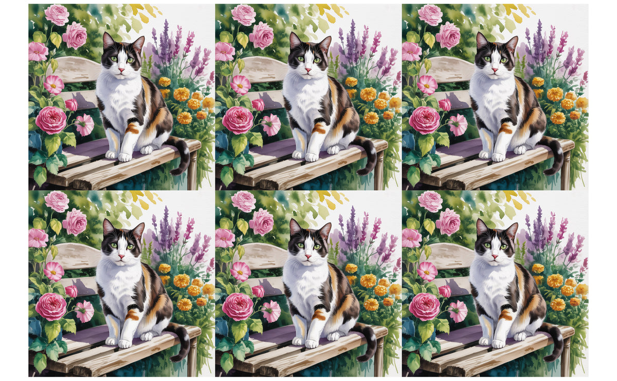 DecoCraft - Scenic Tiles Series - Watercolor Pets - Harlequin