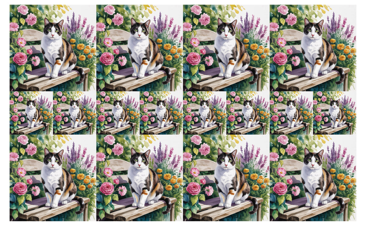 DecoCraft - Scenic Tiles Series - Watercolor Pets - Harlequin