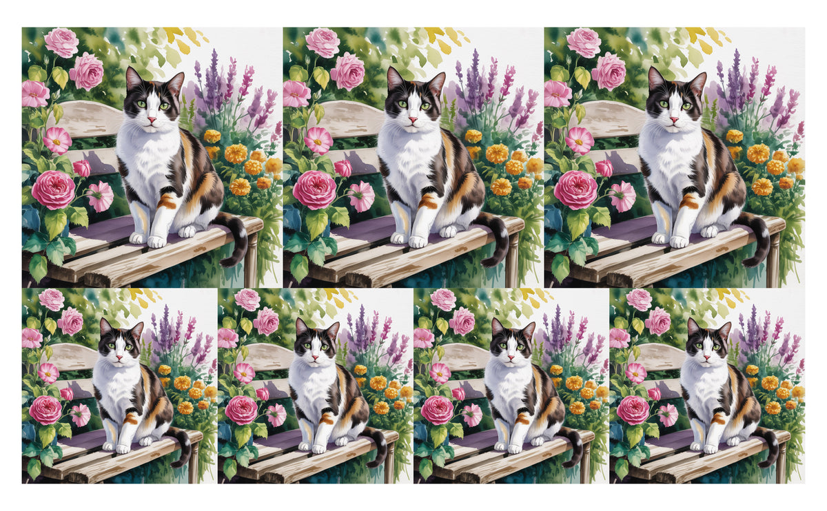 DecoCraft - Scenic Tiles Series - Watercolor Pets - Harlequin