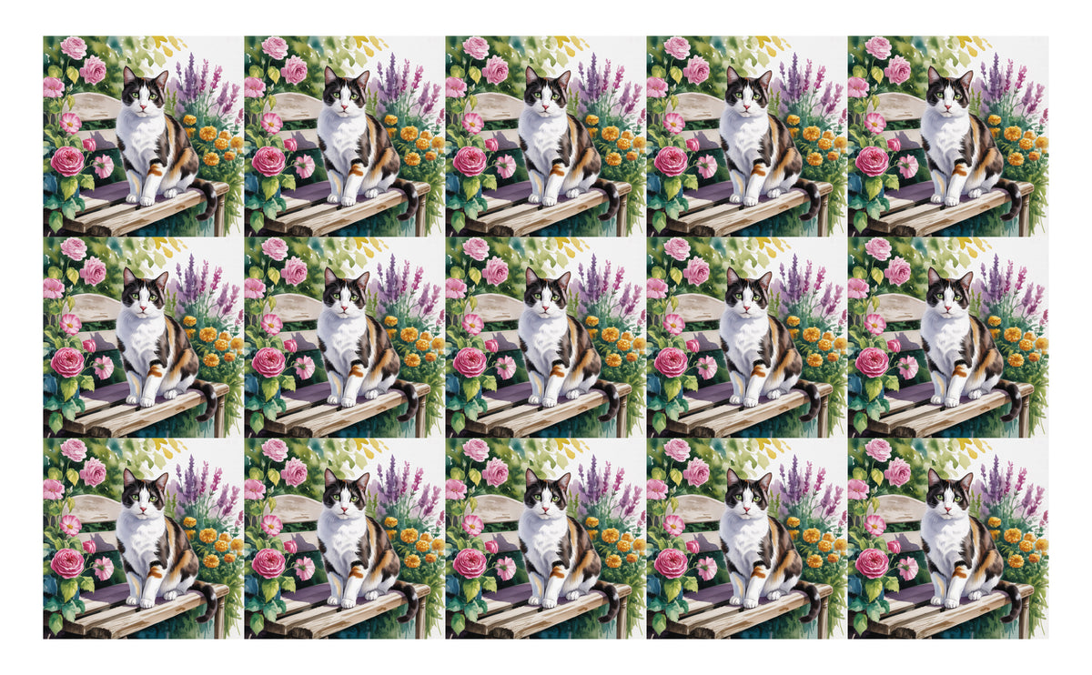 DecoCraft - Scenic Tiles Series - Watercolor Pets - Harlequin