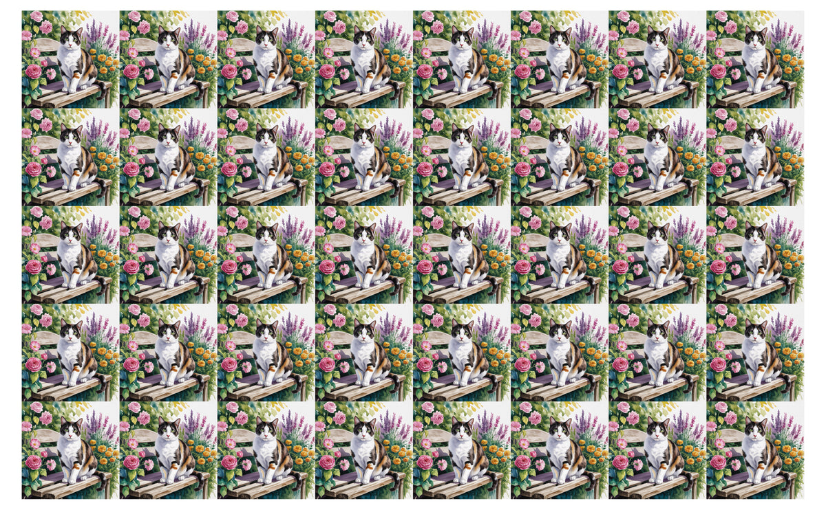 DecoCraft - Scenic Tiles Series - Watercolor Pets - Harlequin
