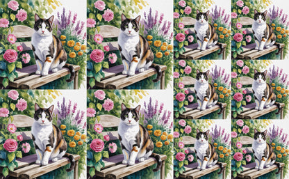 DecoCraft - Scenic Tiles Series - Watercolor Pets - Harlequin