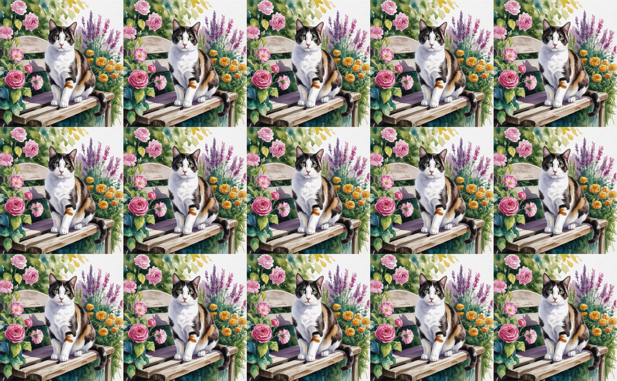 DecoCraft - Scenic Tiles Series - Watercolor Pets - Harlequin