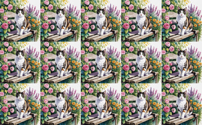 DecoCraft - Scenic Tiles Series - Watercolor Pets - Harlequin