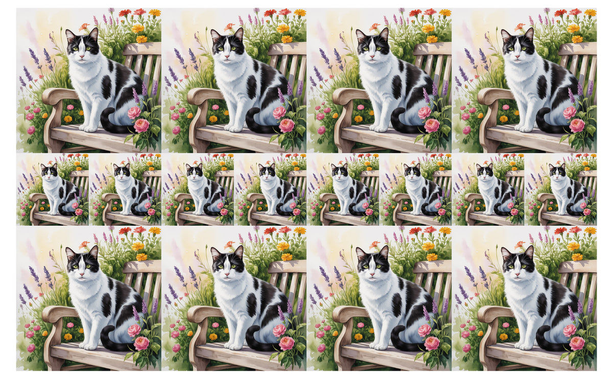 DecoCraft - Scenic Tiles Series - Watercolor Pets - Harlequin II