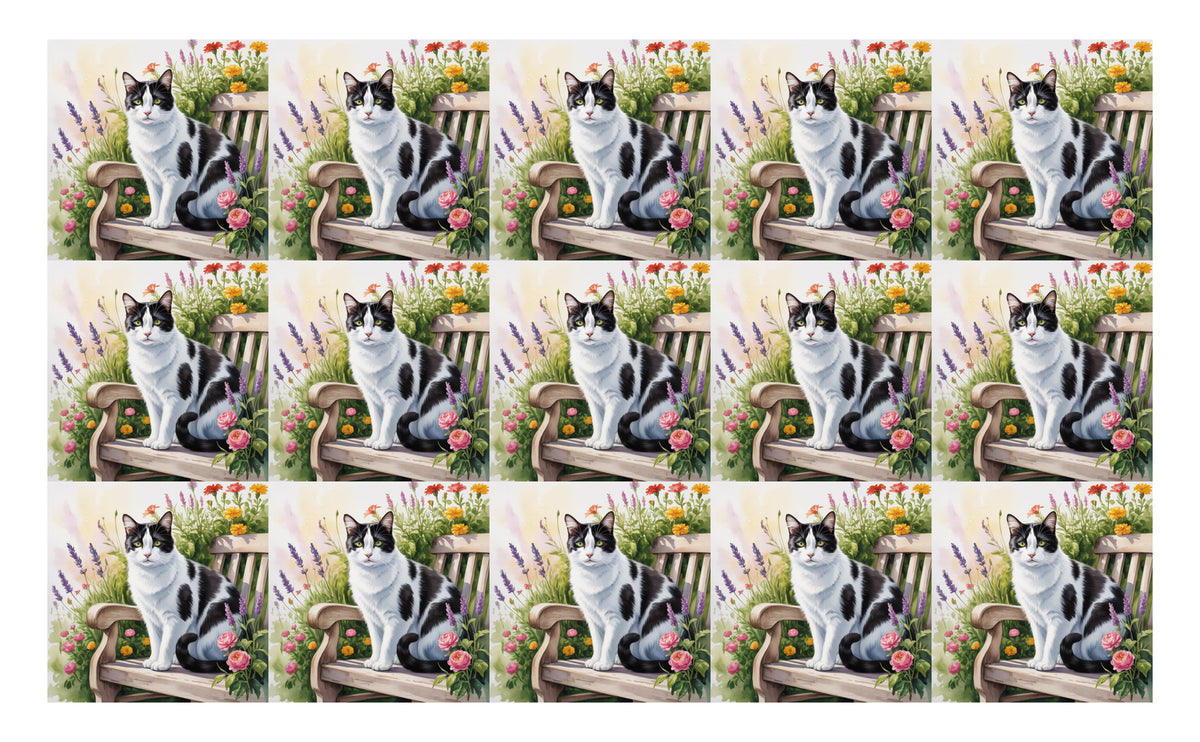 DecoCraft - Scenic Tiles Series - Watercolor Pets - Harlequin II