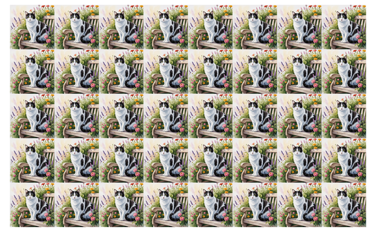 DecoCraft - Scenic Tiles Series - Watercolor Pets - Harlequin II