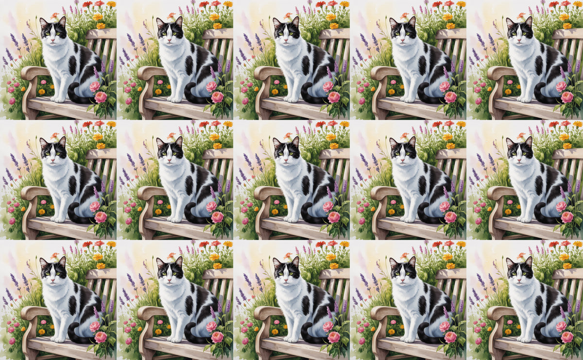 DecoCraft - Scenic Tiles Series - Watercolor Pets - Harlequin II