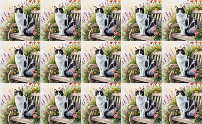 DecoCraft - Scenic Tiles Series - Watercolor Pets - Harlequin II