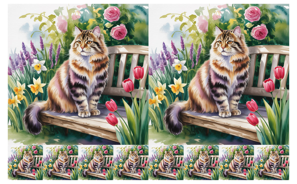 DecoCraft - Scenic Tiles Series - Watercolor Pets - Highlander