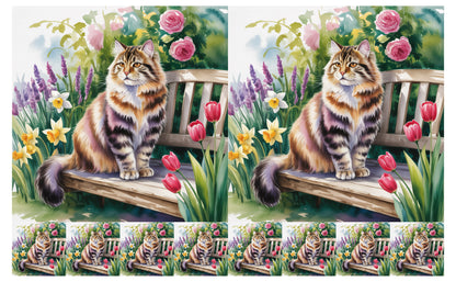 DecoCraft - Scenic Tiles Series - Watercolor Pets - Highlander