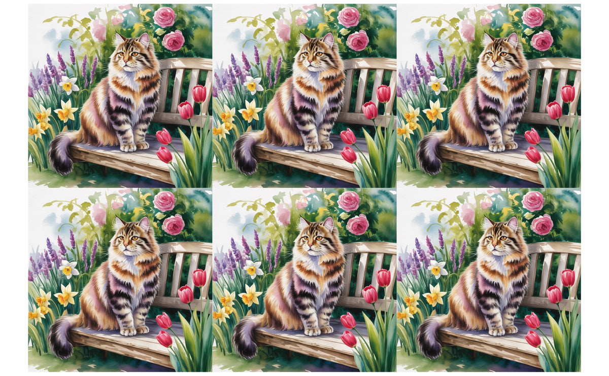 DecoCraft - Scenic Tiles Series - Watercolor Pets - Highlander