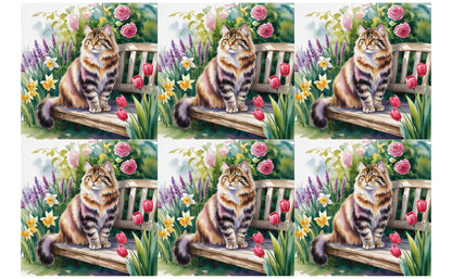 DecoCraft - Scenic Tiles Series - Watercolor Pets - Highlander