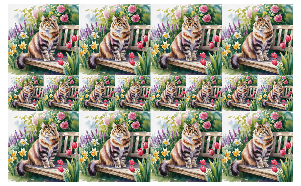 DecoCraft - Scenic Tiles Series - Watercolor Pets - Highlander