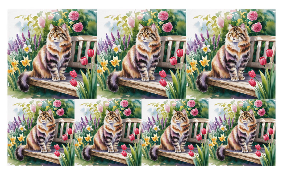 DecoCraft - Scenic Tiles Series - Watercolor Pets - Highlander