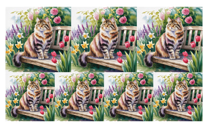 DecoCraft - Scenic Tiles Series - Watercolor Pets - Highlander