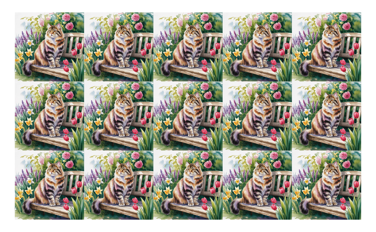 DecoCraft - Scenic Tiles Series - Watercolor Pets - Highlander