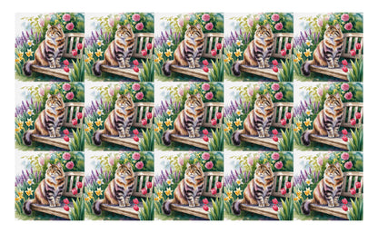 DecoCraft - Scenic Tiles Series - Watercolor Pets - Highlander