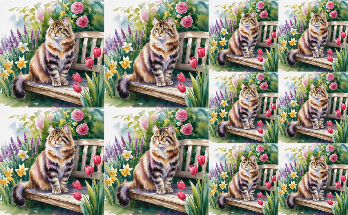 DecoCraft - Scenic Tiles Series - Watercolor Pets - Highlander