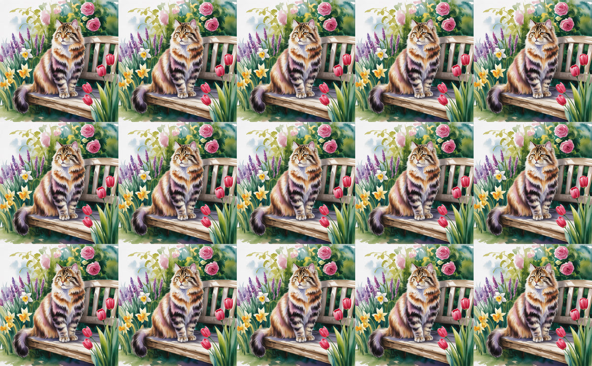 DecoCraft - Scenic Tiles Series - Watercolor Pets - Highlander