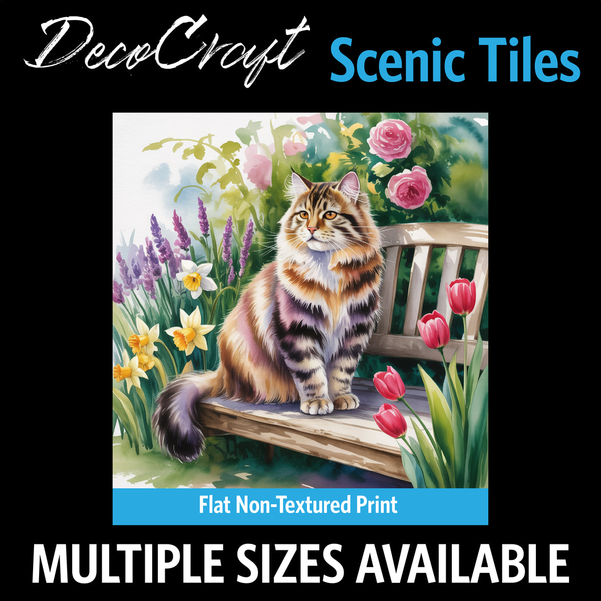 DecoCraft - Scenic Tiles Series - Watercolor Pets - Highlander