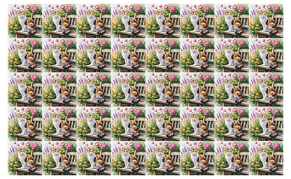 DecoCraft - Scenic Tiles Series - Watercolor Pets - Japanese Bobtail