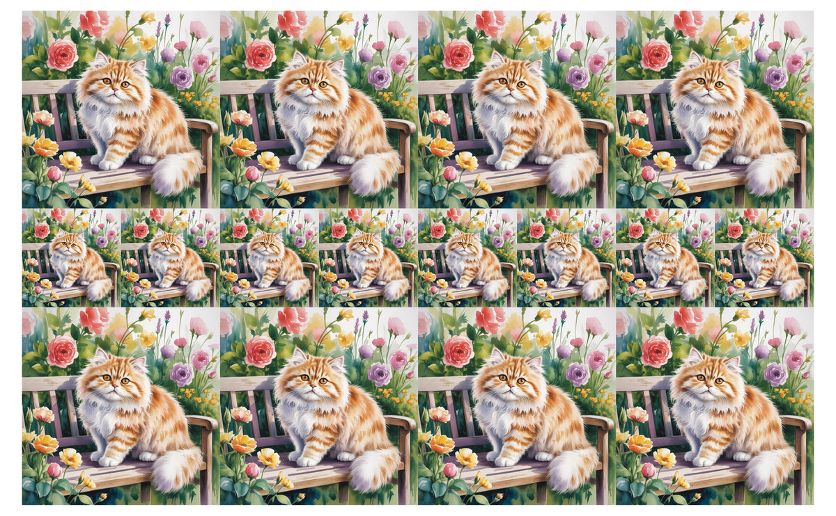 DecoCraft - Scenic Tiles Series - Watercolor Pets - LaPerm