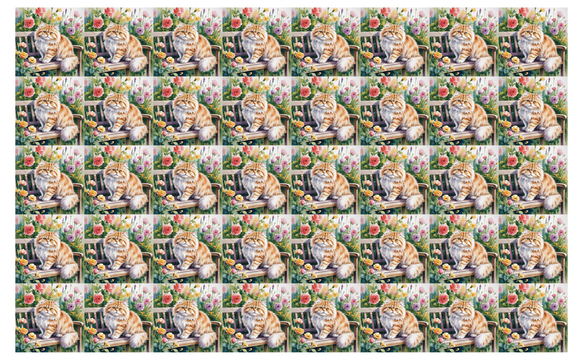 DecoCraft - Scenic Tiles Series - Watercolor Pets - LaPerm