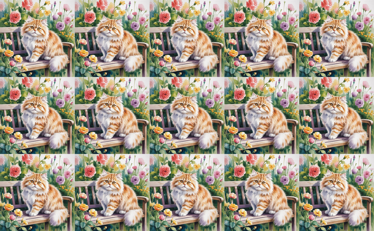 DecoCraft - Scenic Tiles Series - Watercolor Pets - LaPerm