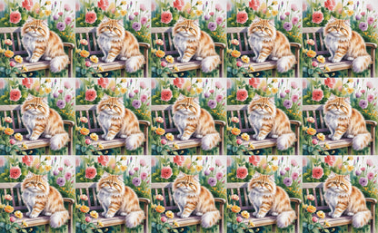 DecoCraft - Scenic Tiles Series - Watercolor Pets - LaPerm