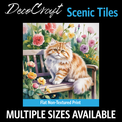 DecoCraft - Scenic Tiles Series - Watercolor Pets - LaPerm