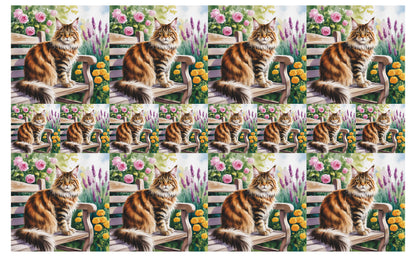 DecoCraft - Scenic Tiles Series - Watercolor Pets - Maine Coon