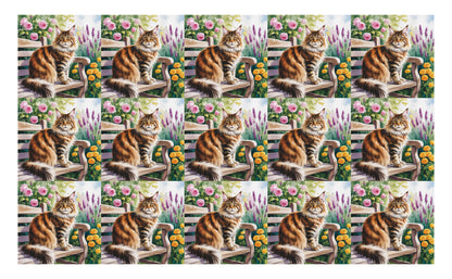 DecoCraft - Scenic Tiles Series - Watercolor Pets - Maine Coon