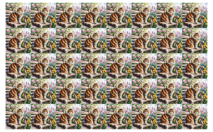 DecoCraft - Scenic Tiles Series - Watercolor Pets - Maine Coon