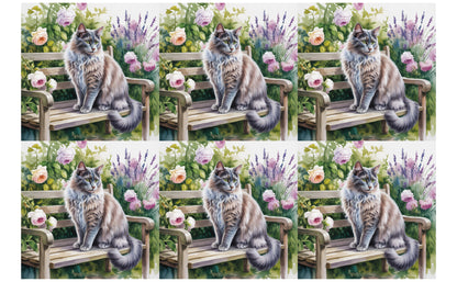DecoCraft - Scenic Tiles Series - Watercolor Pets - Nebelung