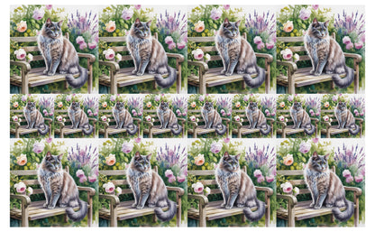 DecoCraft - Scenic Tiles Series - Watercolor Pets - Nebelung