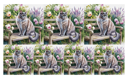 DecoCraft - Scenic Tiles Series - Watercolor Pets - Nebelung
