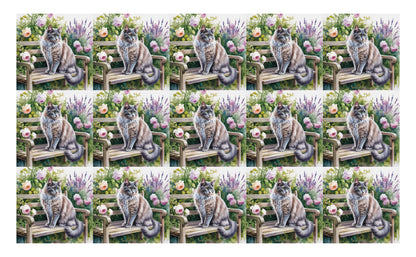 DecoCraft - Scenic Tiles Series - Watercolor Pets - Nebelung