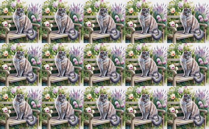 DecoCraft - Scenic Tiles Series - Watercolor Pets - Nebelung