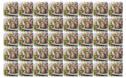 DecoCraft - Scenic Tiles Series - Watercolor Pets - Ocicat
