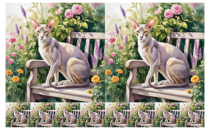 DecoCraft - Scenic Tiles Series - Watercolor Pets - Oriental Shorthair