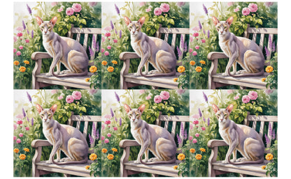 DecoCraft - Scenic Tiles Series - Watercolor Pets - Oriental Shorthair