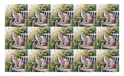 DecoCraft - Scenic Tiles Series - Watercolor Pets - Oriental Shorthair